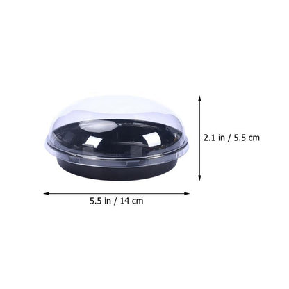 50pcs Transparent Cake Plastic Cupcake Muffin Dome Holder Cases Fruit Salad Box