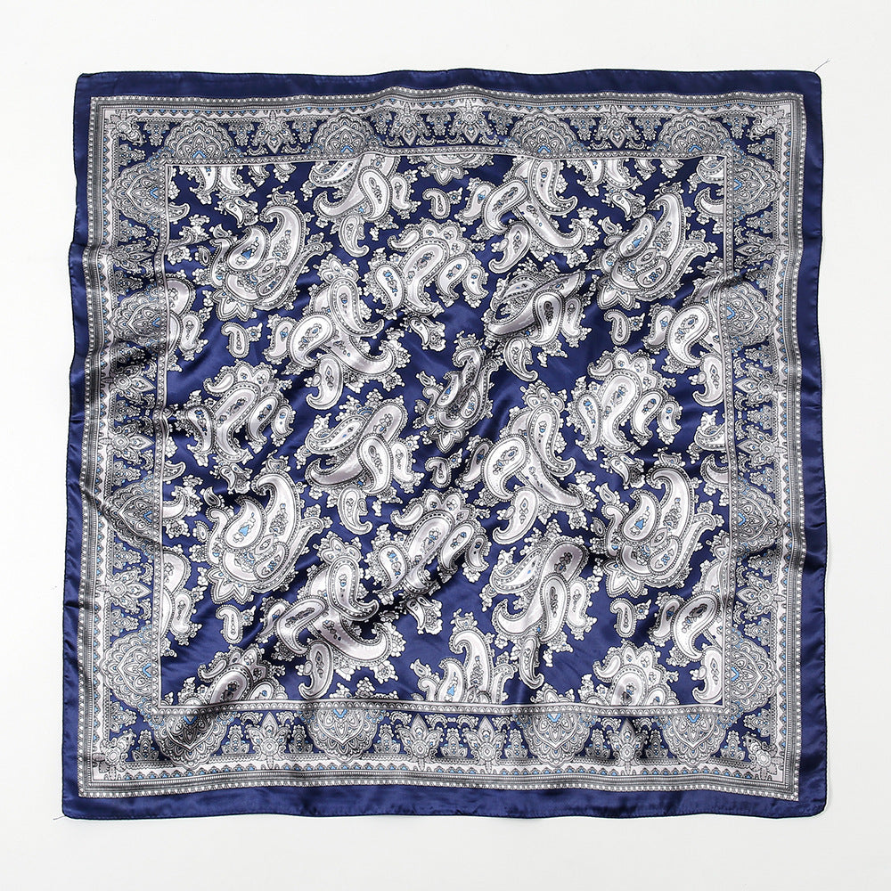 Paisley Printed 90 Square Scarf Retro Fashion Shawl