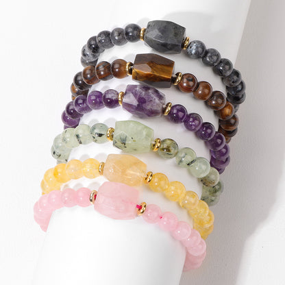 Pulsera de cuentas de piedra natural para mujer