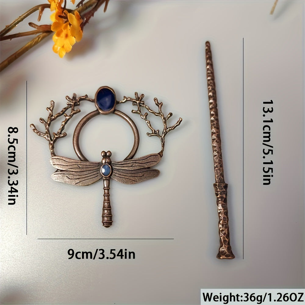 Dragonfly Branch Gem Hairpin Women's Personalized Hair Accessories