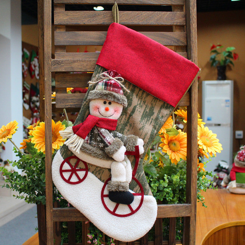 Adornos navideños Calcetines de Papá Noel Colgante de árbol de Navidad Calcetines navideños Bolsa de regalo Bolsa de Navidad