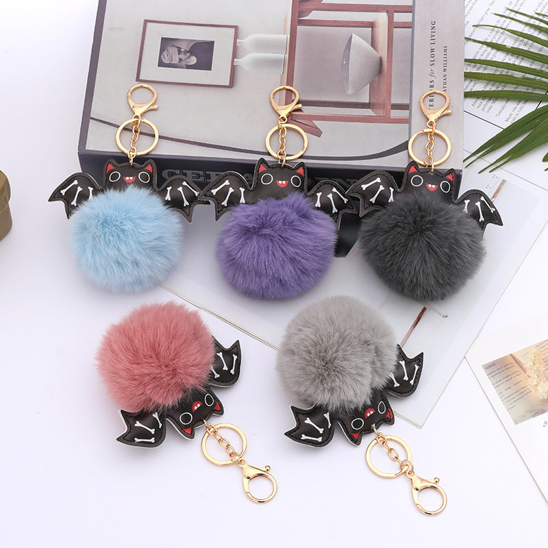 Summer Halloween Keychain Cartoon Leather