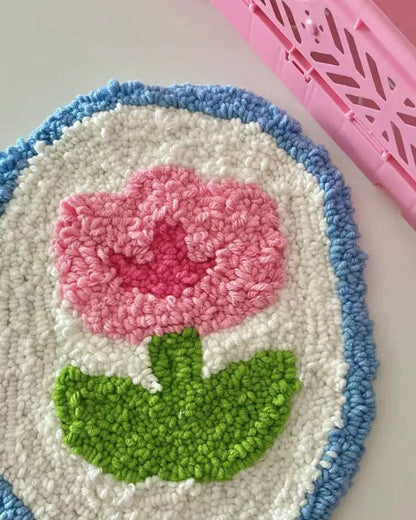 Poke Tulip Cartoon Cute Yarn Coaster