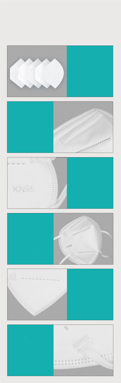 Mascarilla protectora de cinco capas 3D KN95