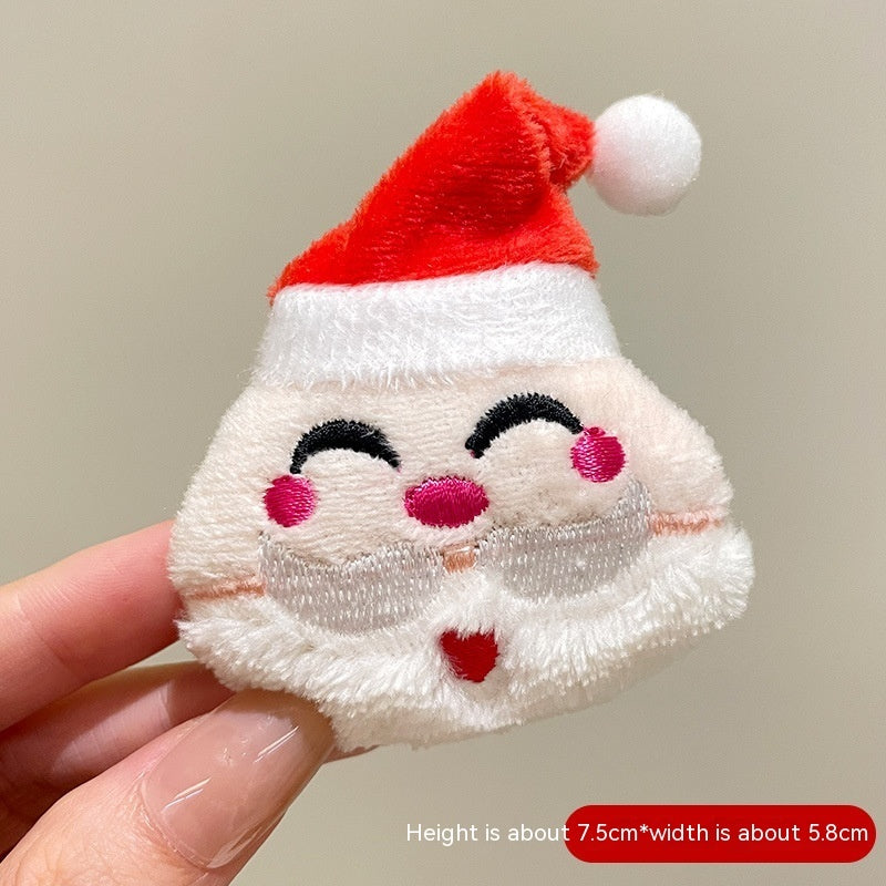 Broche de Papá Noel con dibujos animados, accesorios para festivales navideños