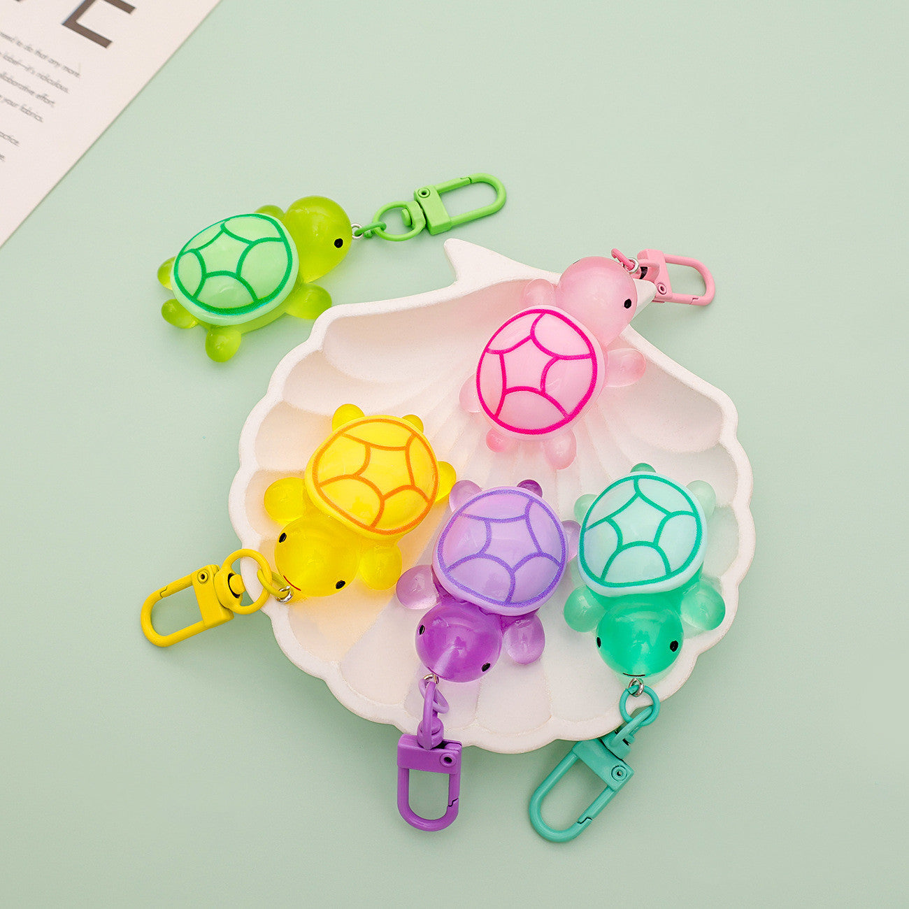 Luminous Little Turtle Keychain Cute Pendant