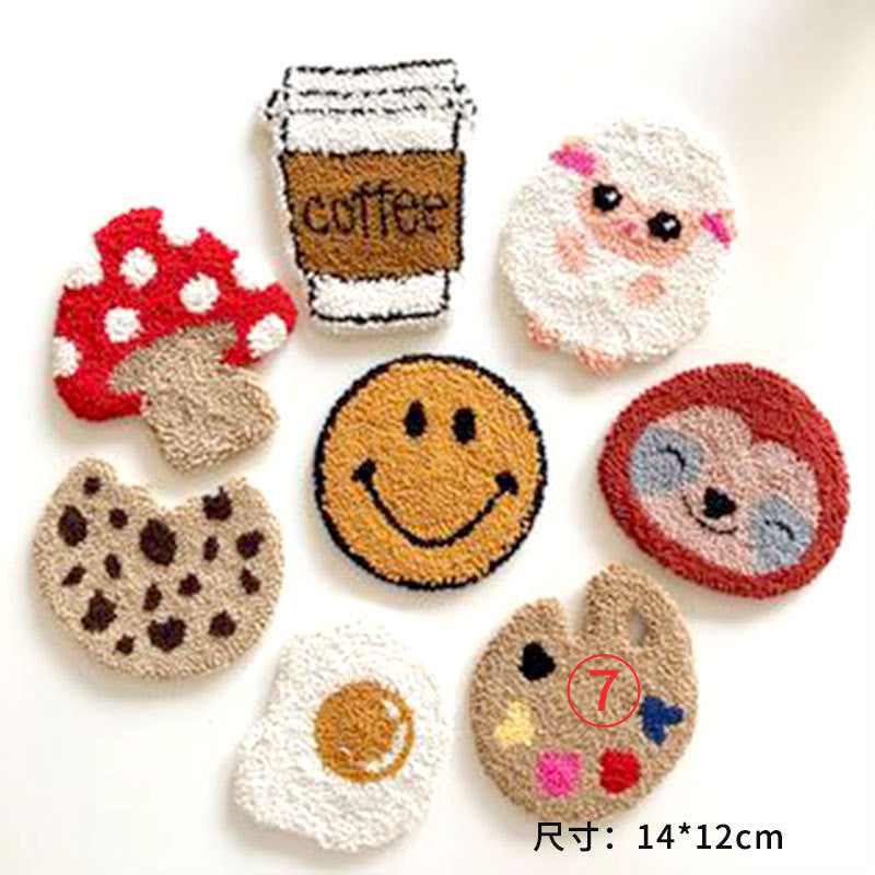 Christmas Poke Embroidery Coaster Material Package Handmade Heat Proof Mat Cloth Stamp