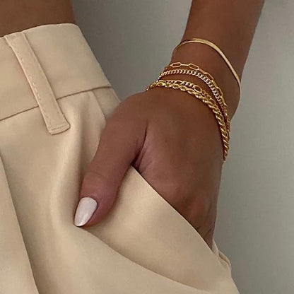 Conjunto de pulseras de estilo minimalista de moda para mujer