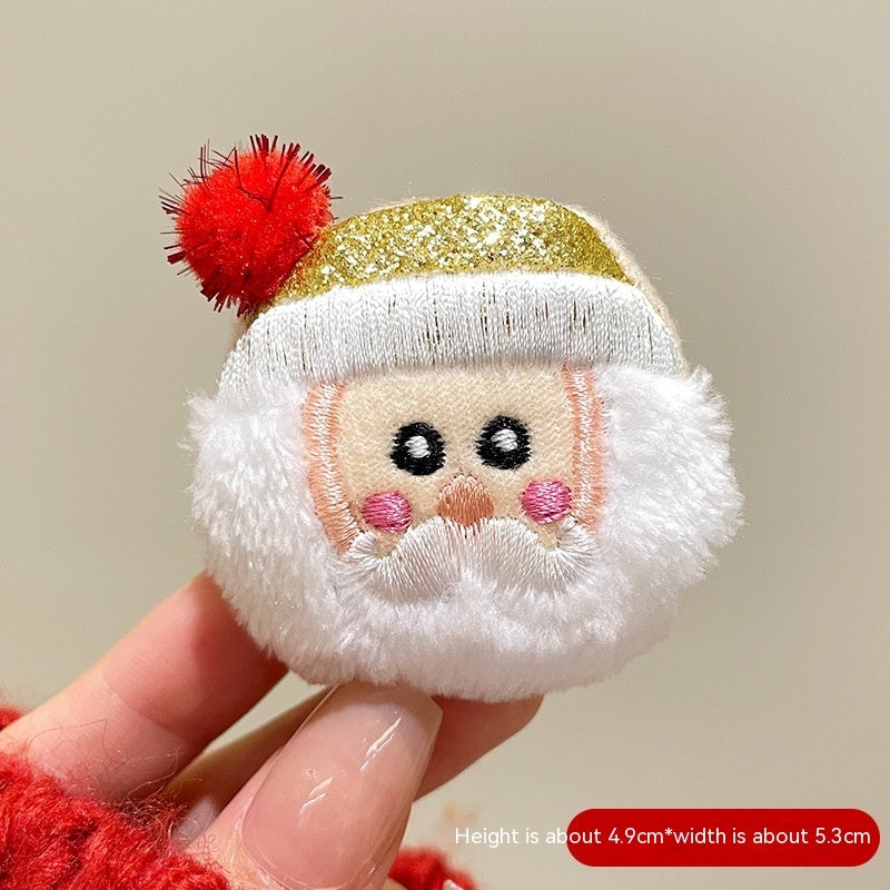 Broche de Papá Noel con dibujos animados, accesorios para festivales navideños