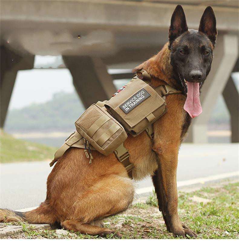 Arnés táctico para perros Ihrtrade, sistema Molle, chaleco ajustable militar