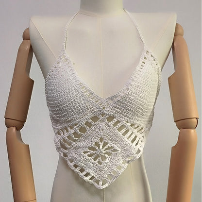 Women's Cotton Embroidered Hollow Lace Vest