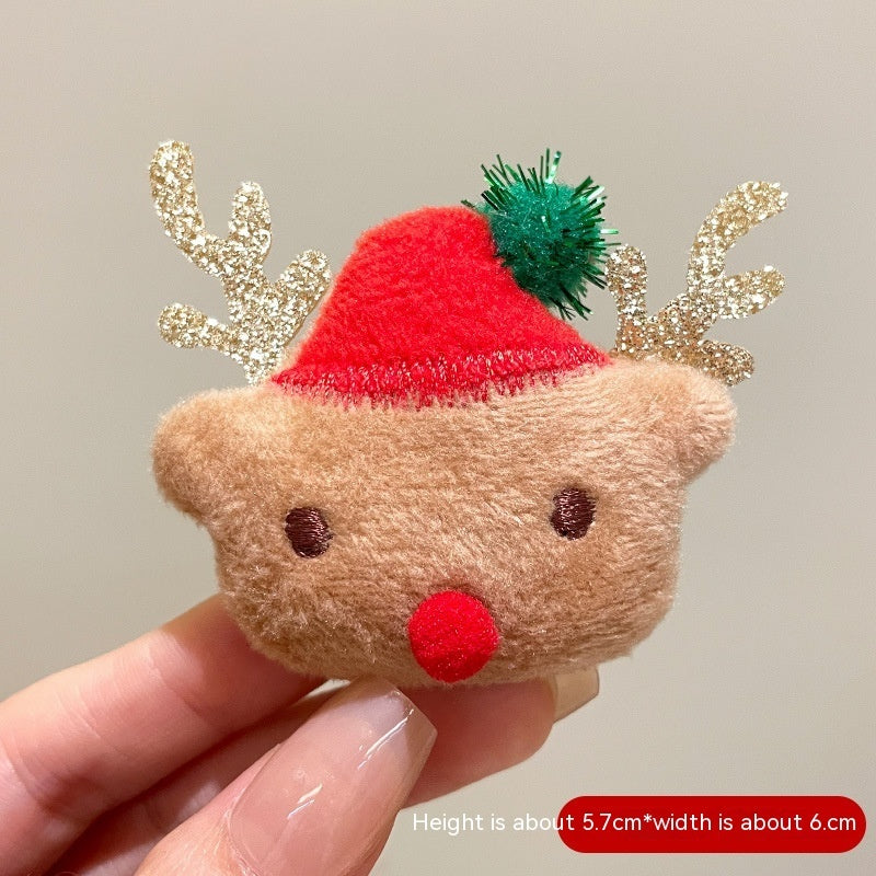 Broche de Papá Noel con dibujos animados, accesorios para festivales navideños