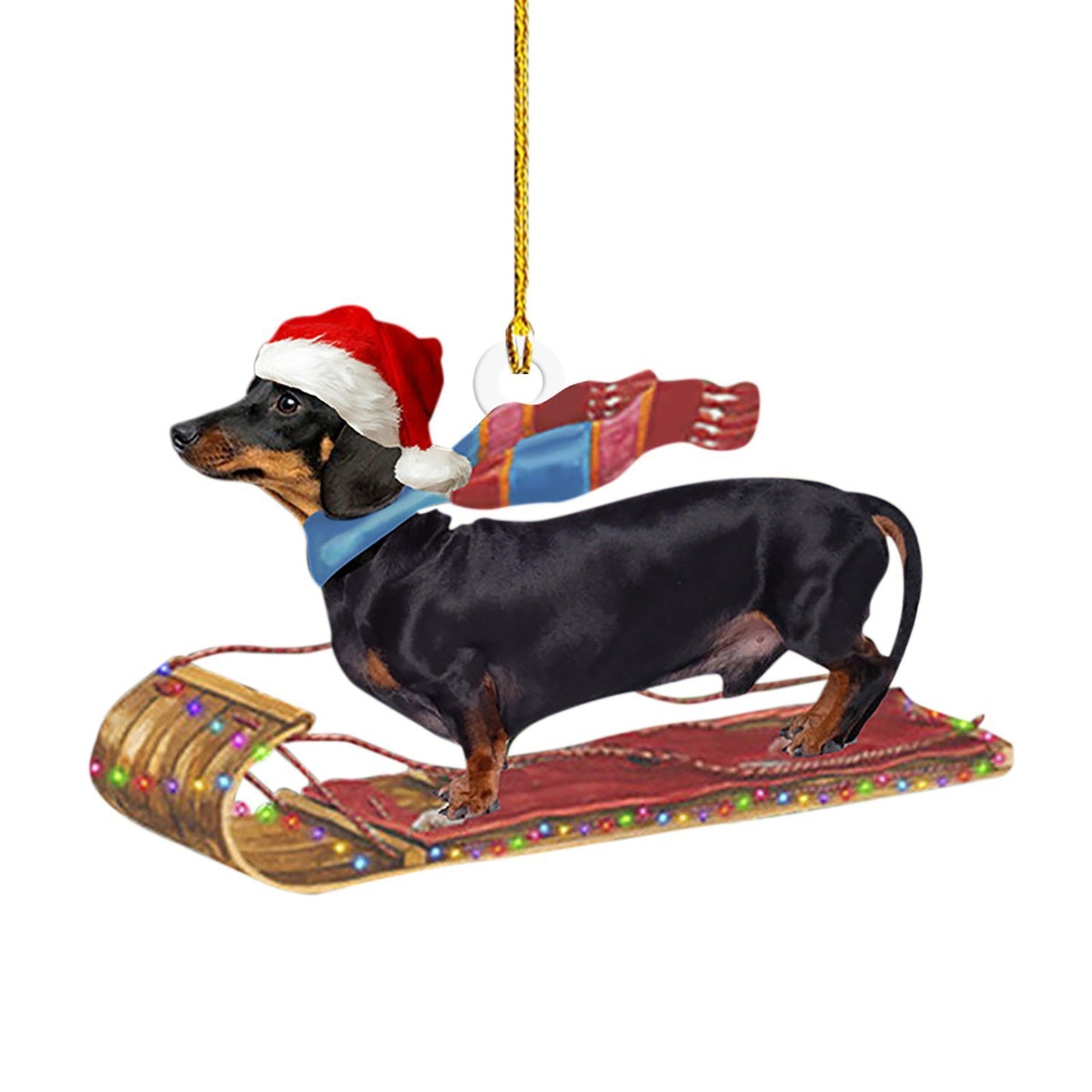 Adornos navideños con forma de salchicha para perros