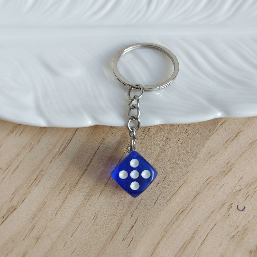 Creative Small Size Dice Keychain DIY Bag Bag Charm