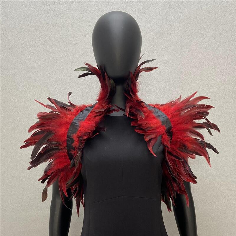 Capa de plumas para espectáculos de baile