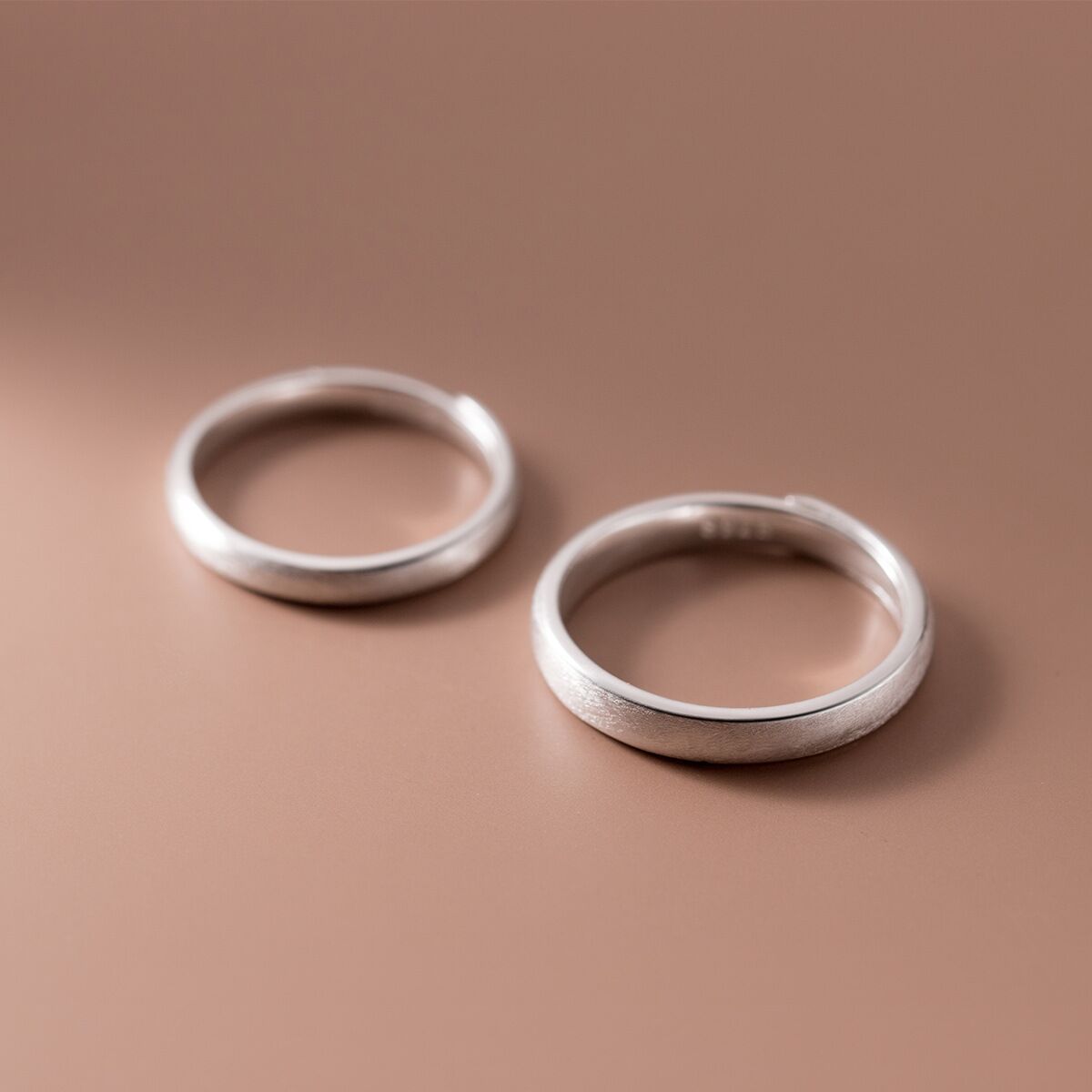 Korean Simple Creative Brushed Frosted Couple Ring