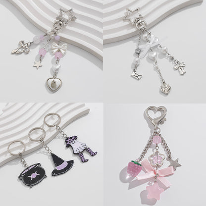 Bow Special Secret Chain Keychain Five-pointed Star Alloy