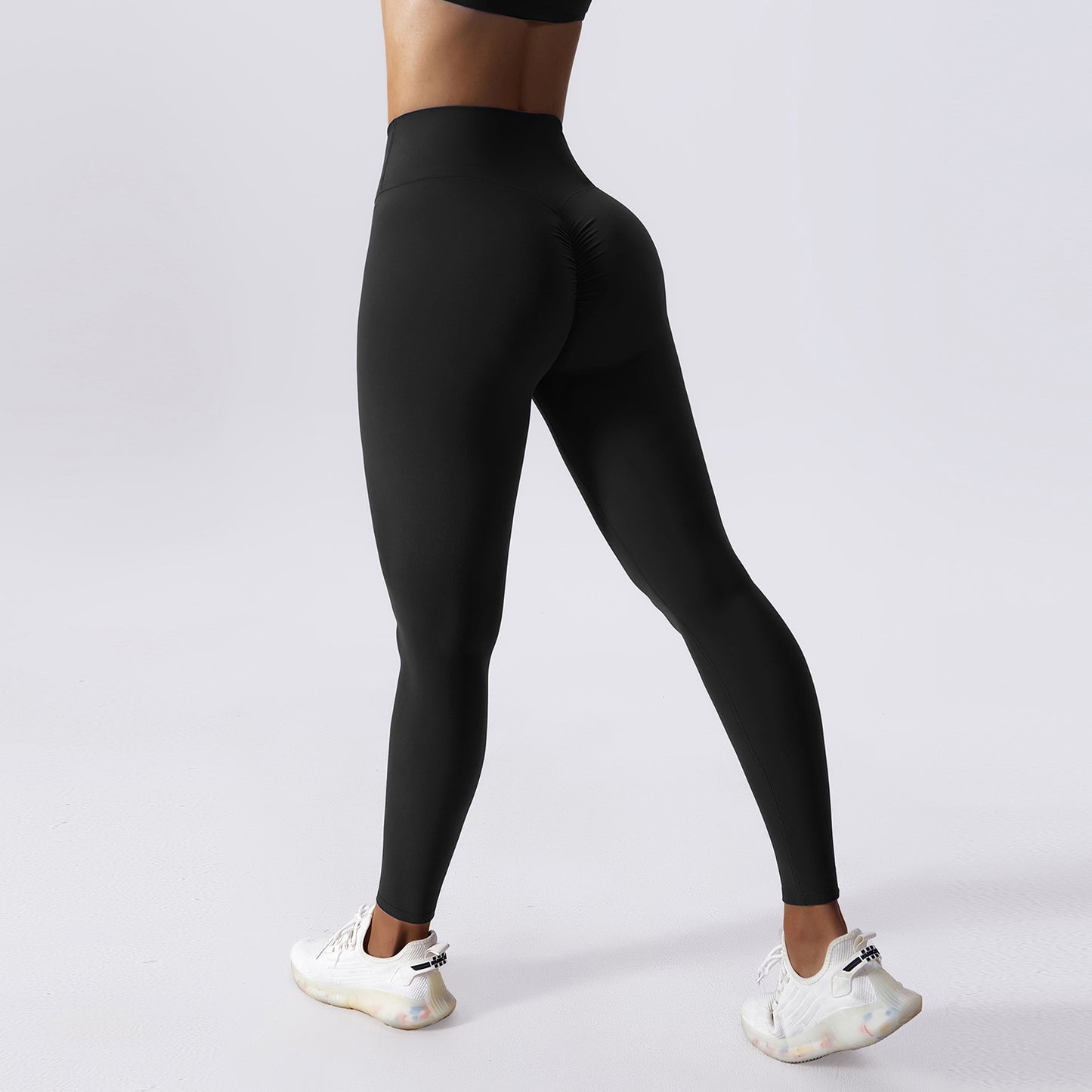 Pantalones de yoga de cintura alta con cordón ajustable y tacto nude, estilo europeo y americano