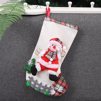 Adornos navideños Calcetines de Papá Noel Colgante de árbol de Navidad Calcetines navideños Bolsa de regalo Bolsa de Navidad