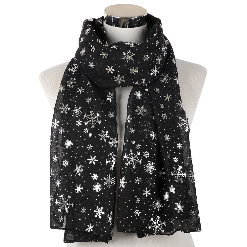 Scarf Christmas Gift Snowflake Hot Silver Dot Scarf