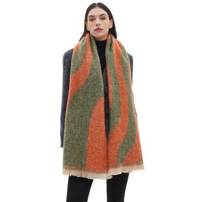 Bufanda de jacquard de hilo circular de estilo europeo y americano para otoño e invierno